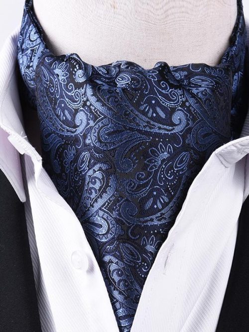 Mark Vintage Paisley Cravat – Blue