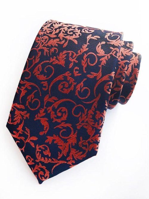 Mason Paisley Woven Silk Tie & Handkerchief – Orange
