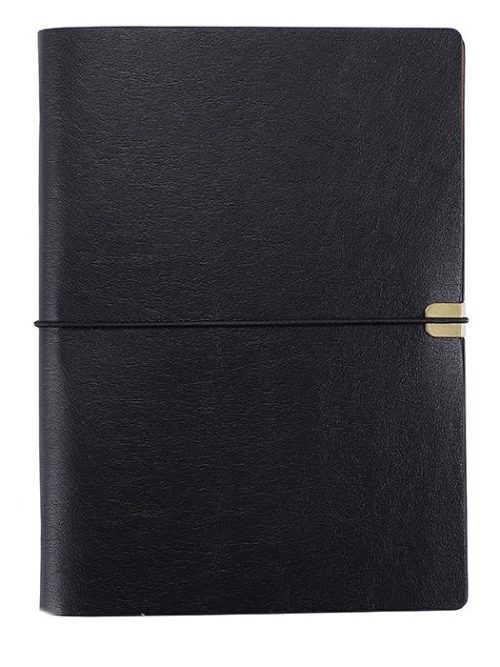 Aalia Leather A5 Ring Bound Notebook – Black