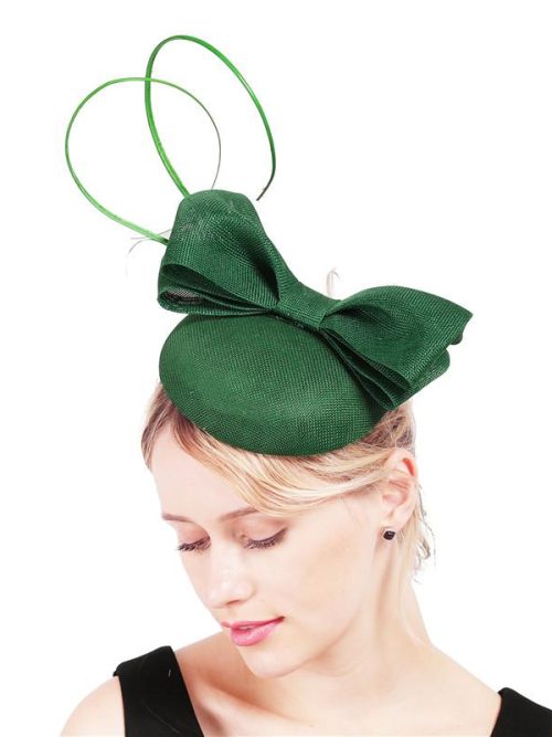 Amber Lee Bow Fascinator – Green