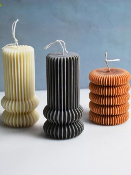 Aevé Stripe Cylinder Candle Mold Set