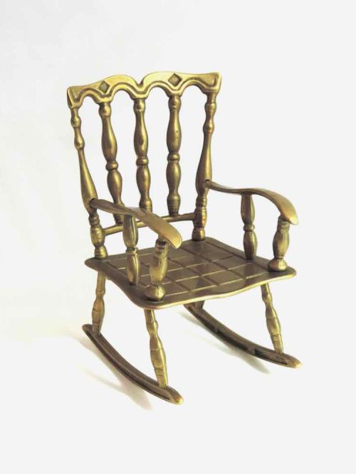 Small Brass Novelty Rocking Chair