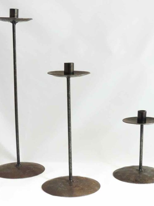 Rozé Rustic Tall Candle Holder Set