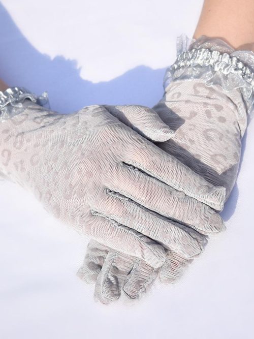 Fentie Leopard Vintage Mesh Gloves – Grey