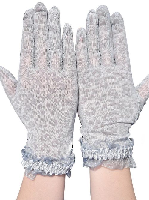 Fentie Leopard Vintage Mesh Gloves – Grey