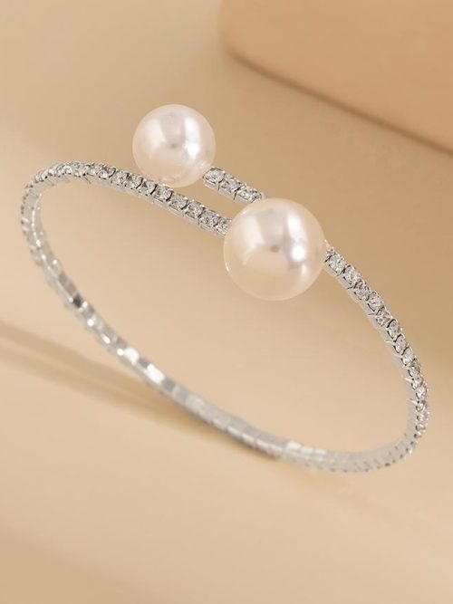Fellia Twin Pearl Crystal Bracelet