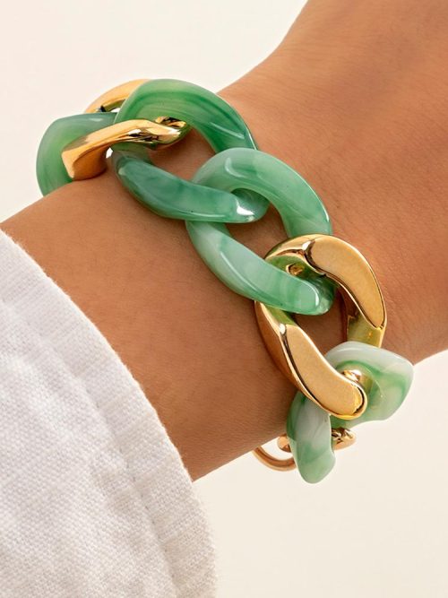 Ingrid Lasso Link Bracelet – Jade