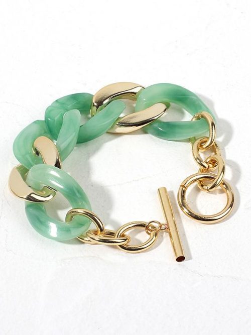 Ingrid Lasso Link Bracelet – Jade