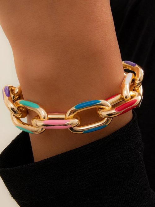 Isla Rainbow Links Bracelet – Gold