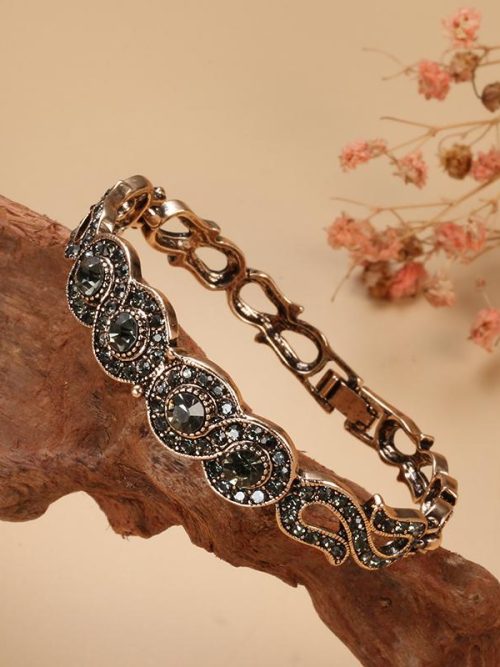 Charna Vintage Gem Crystal Bracelet