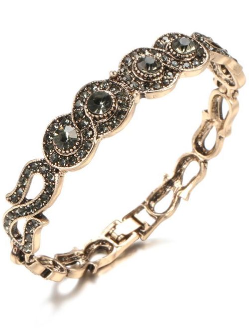 Charna Vintage Gem Crystal Bracelet