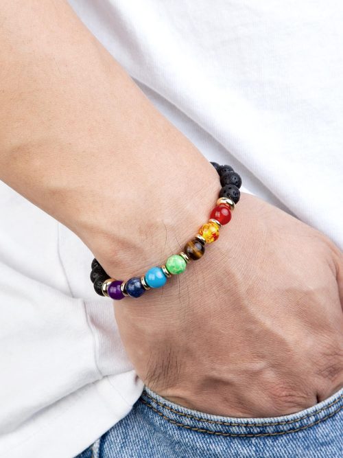 Lamar Stone Chakra Multi Bead Bracelet