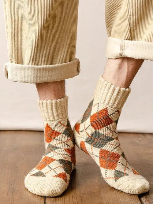 Gyles Diamond Wool Ankle Socks – Set of 5