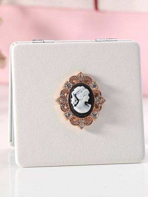 Mary Ivory Cameo Compact Mirror