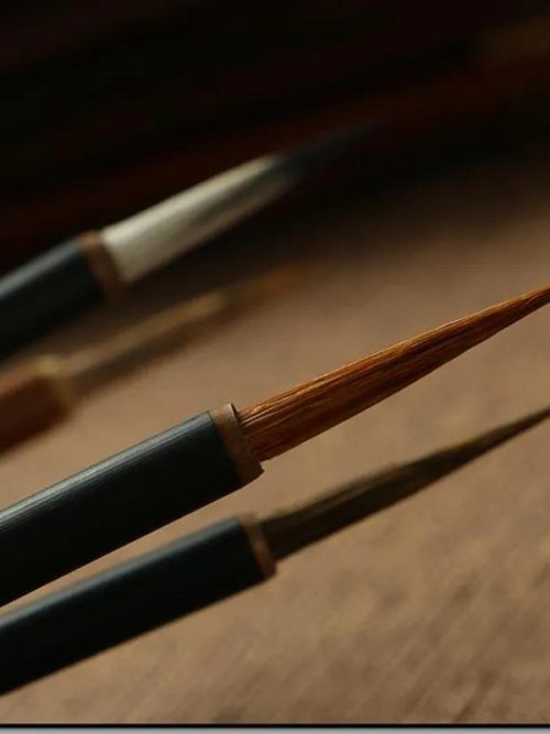 Aaka Chinese Calligraphy Wooden Brushes – Set of 4