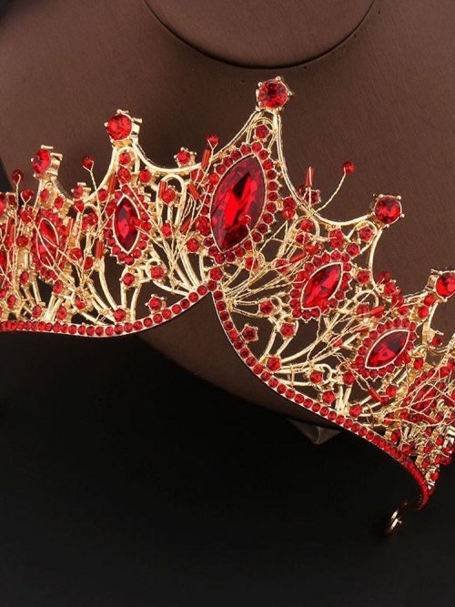 Avon Baroque Red Rhinestone Tiara