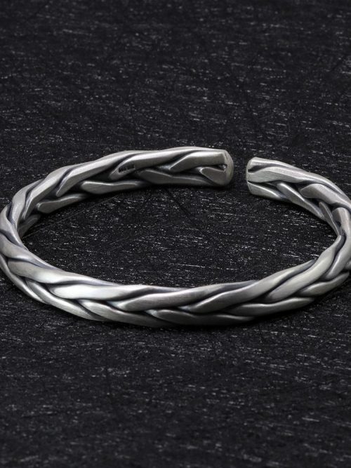 Indika Twisted Sterling Silver Bangle