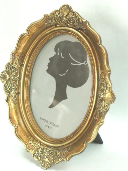 A’Dress Vintage Bronze Oval Photo Frame Set