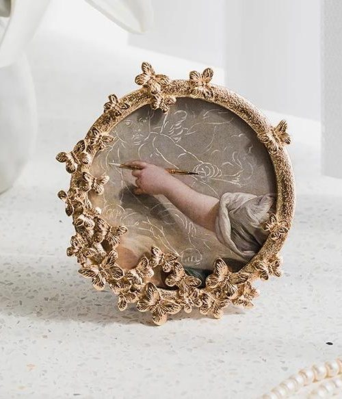 Small Vintage Brass Photo Frame Set