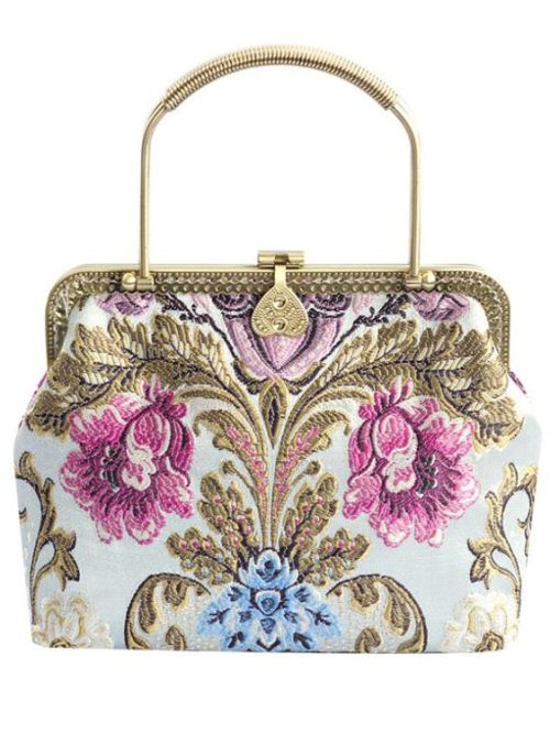 Clare Vintage Floral Embroidery Handbag