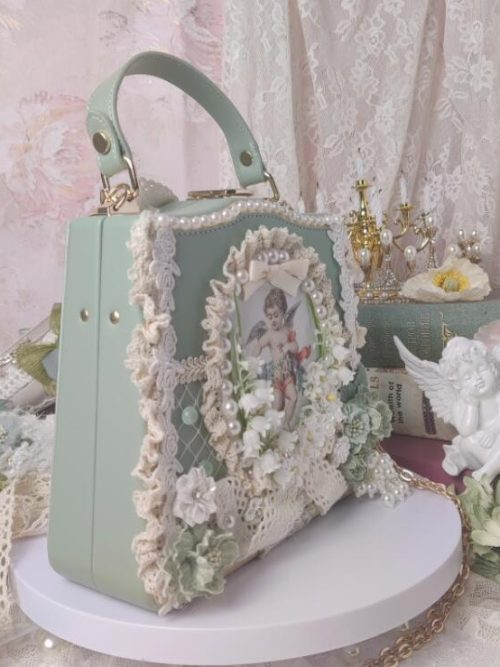 Harriot Angels Pearl Lace Shoulder Handbag