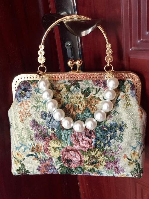 Hermin Vintage Embroidery Purse Handbag