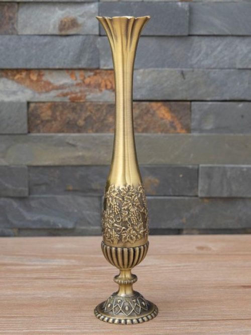 Edgar Vintage Metal Ornament Vase Trio
