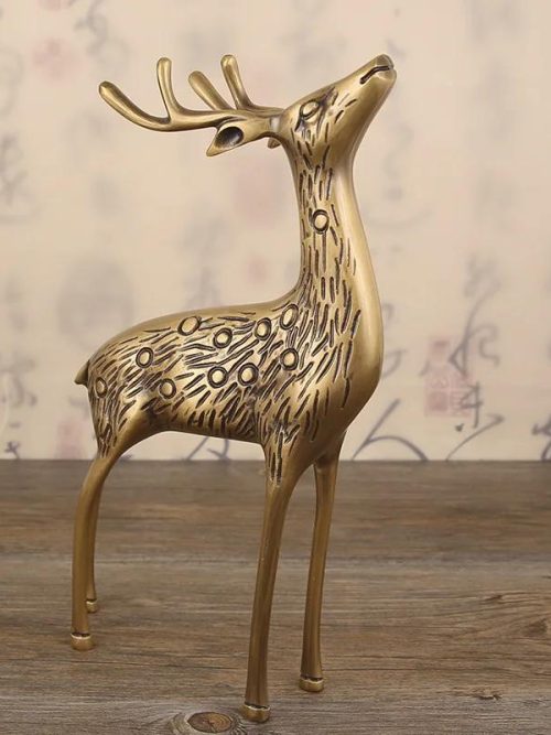 Meyer Bronze Deer Figurine Ornaments