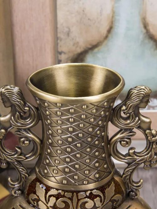 Simola Antique Bronze Metal Vase