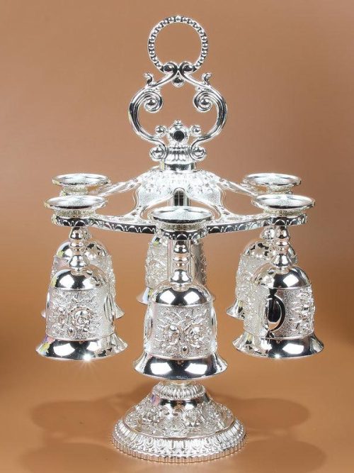 Delaney Silver Wine Goblets Stand Ornament