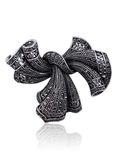 Gladys Silver Vintage Knot Brooch