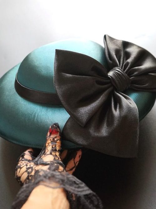 Aubrey Knot Wide Brim Hat – Green