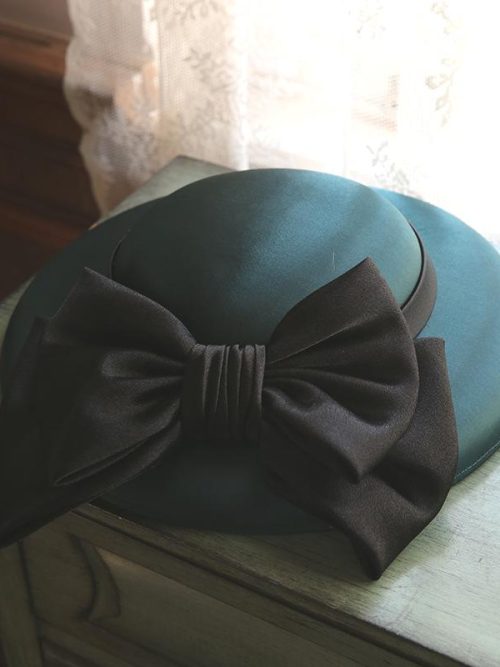 Aubrey Knot Wide Brim Hat – Green