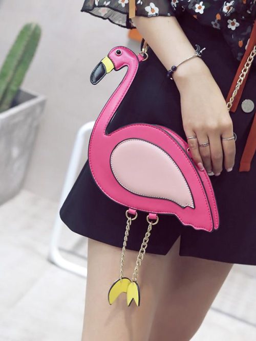 Denvre Pink Flamingo Novelty Shoulder Bag