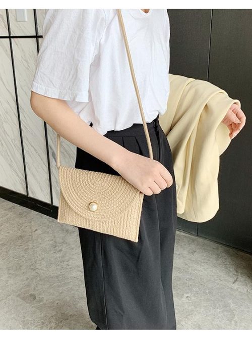 Herra Retro Wool Shoulder Bag – Beige