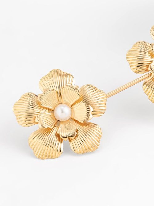 Guyana Twin Gold Rose Choker Necklace