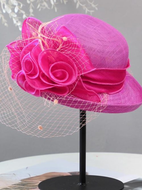 Audrey Races Flower Bowler Hat – Rose