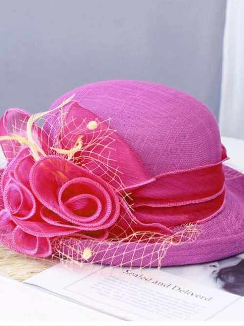 Audrey Races Flower Bowler Hat – Rose