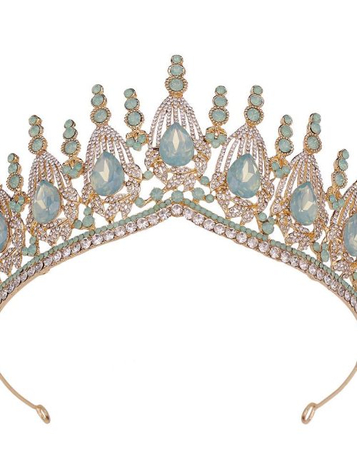 Bryony Baroque Blue Opal Crown Tiara