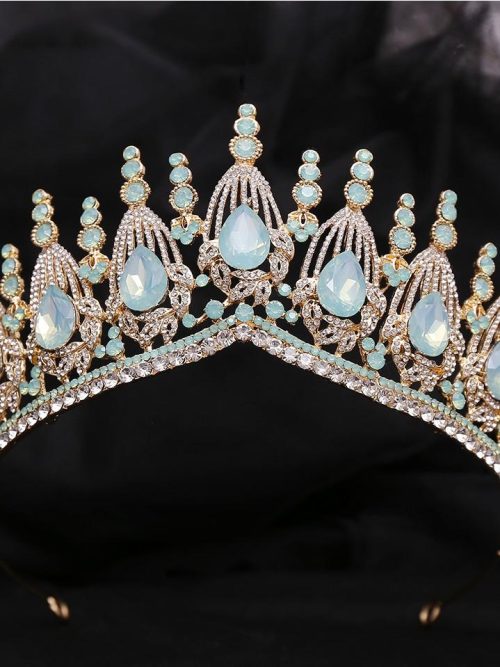 Bryony Baroque Blue Opal Crown Tiara