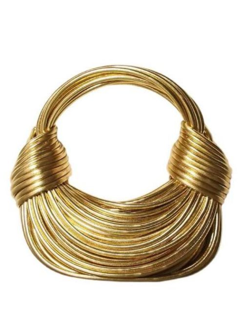 Grezä Pulled Rope Evening Clutch – Gold