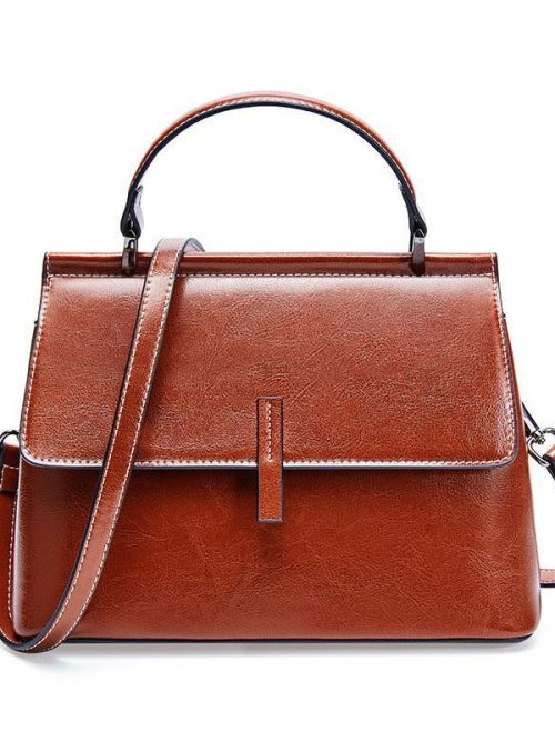 Téyla Full Leather Retro Shoulder Bag – Silver