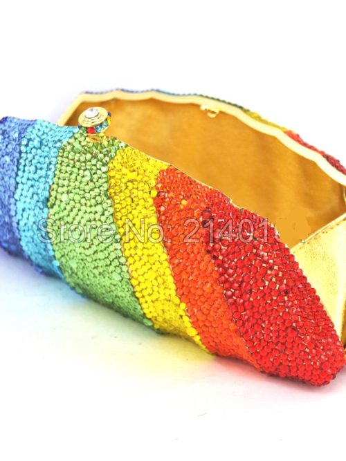 Clairmont Crystal Rainbow Evening Clutch Bag