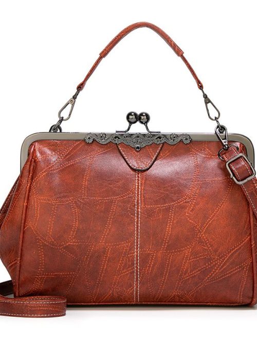Tessa Vintage Leather Shoulder Bag – Brown