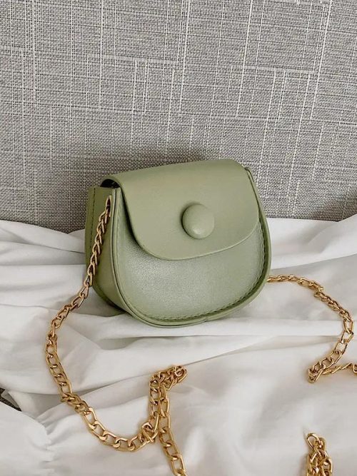 Verona Mini Leather Saddle Bag – Khaki