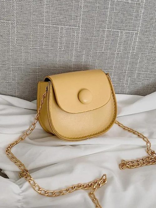 Verona Mini Leather Saddle Bag – Yellow