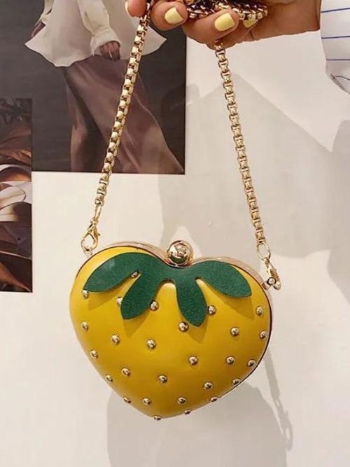 Vanya Yellow Strawberry Shoulder Bag