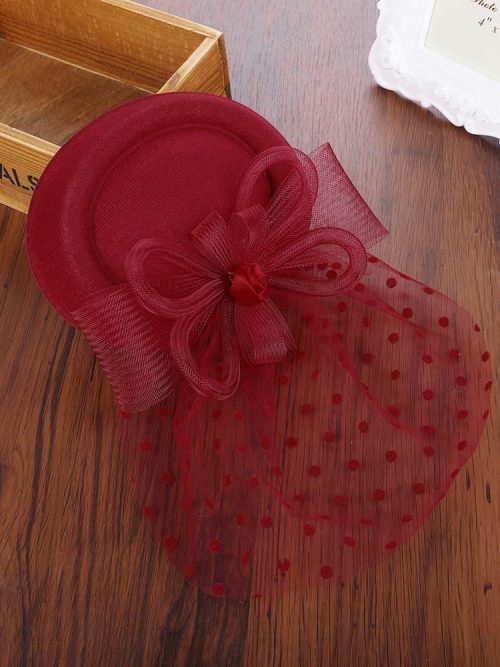 Zara Bowler Hat Fascinator – Red