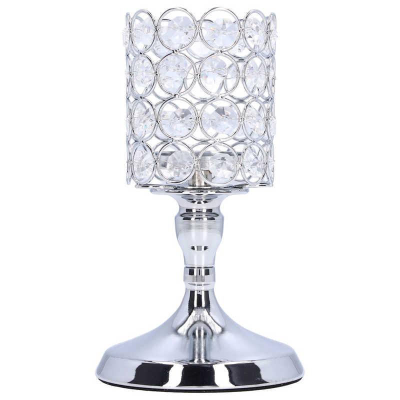 Braella Crystal Silver Lamp Candle Holder
