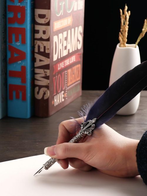 Vila Feather Quill Vintage Dip Pen